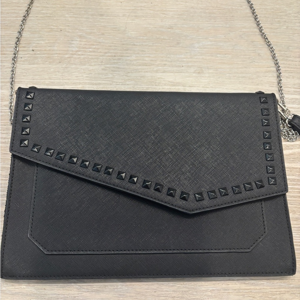 Steve Madden Black Studded Clutch
